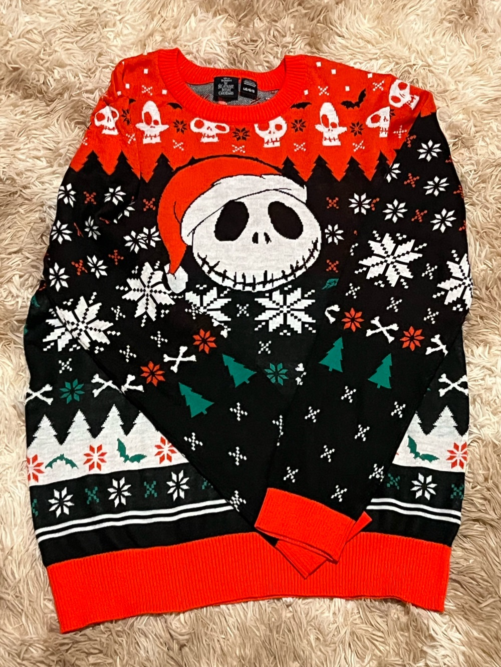 Nightmare Before Christmas Holiday Sweater. Size Large.